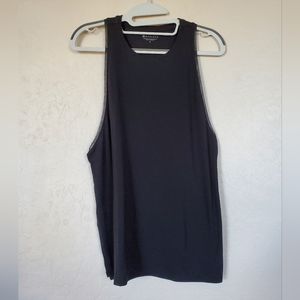 Athleta Black Racerback Sleeveless Tank Top with Side Opening Women's Size Small